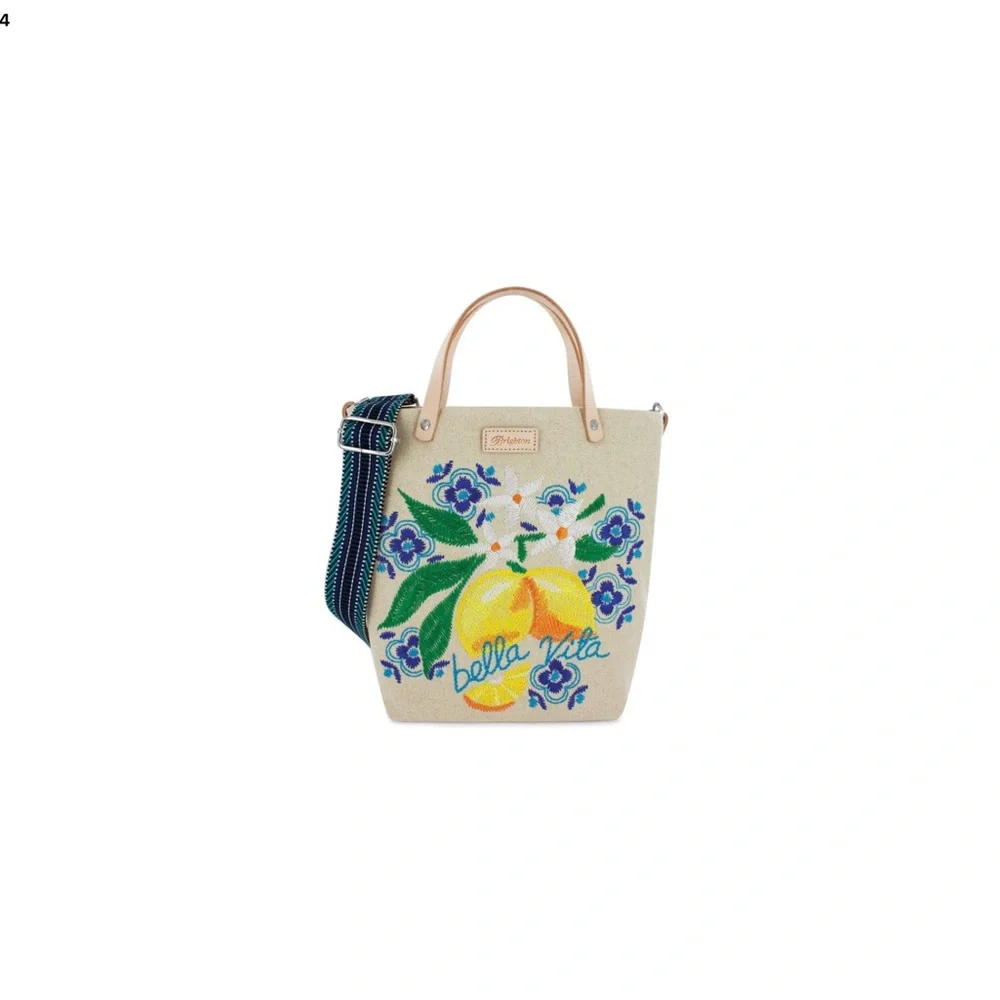 Brighton Bella Vita Embroidered Canvas Medium Messenger Bag - Picture 5 of 12